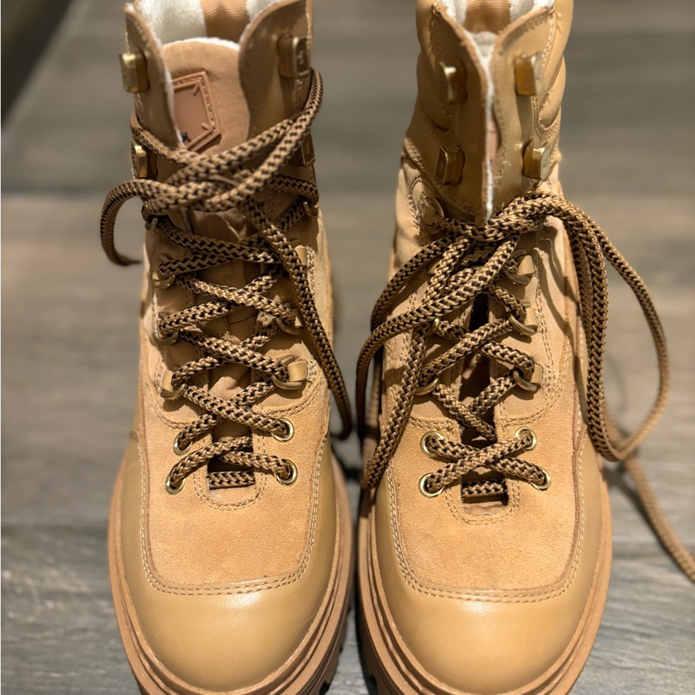 Women's Sam Edelman Tan Lace-Up Boots
